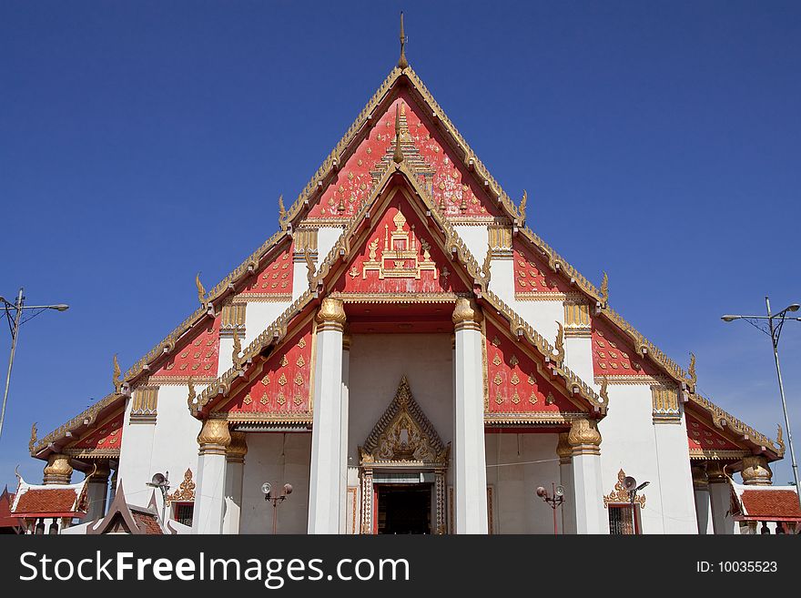 Buddhist church in Ayutthaya province, Thailand. Buddhist church in Ayutthaya province, Thailand