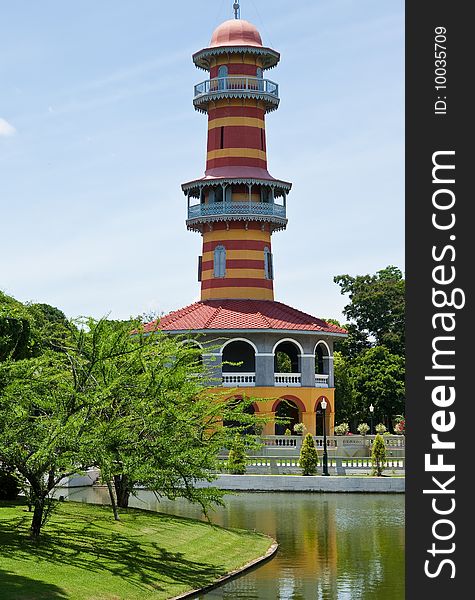 Watchtower In Bangpa-In Palace, Thailand