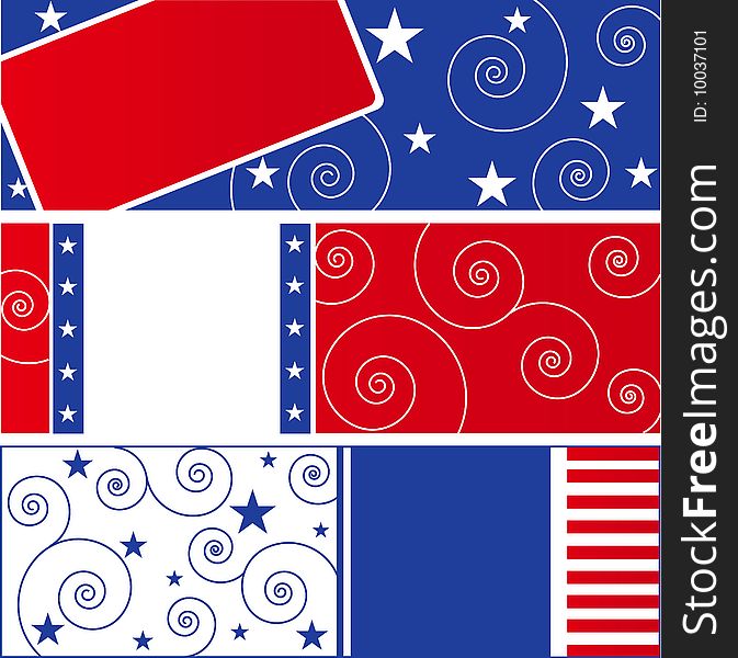 Set of USA Flag design elements
for designers
