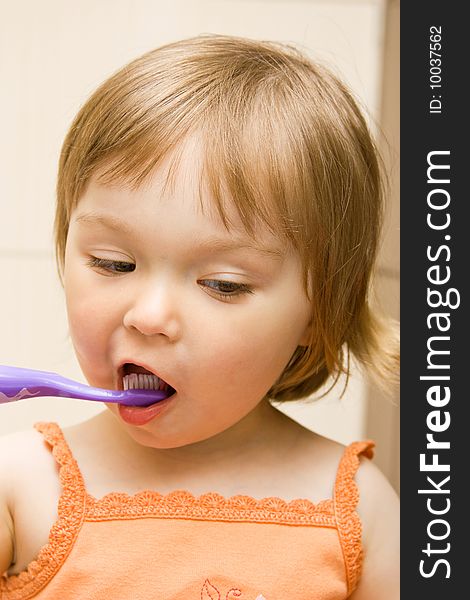 Baby Cleaning Teeth