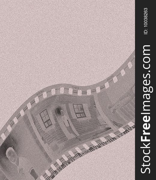 Background - A negative film strip with a coarse greyish/purplish backdrop. Background - A negative film strip with a coarse greyish/purplish backdrop.