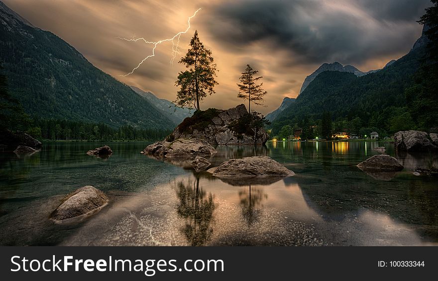 Nature, Sky, Reflection, Mountain