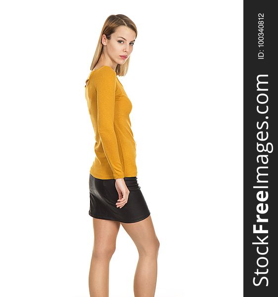 Clothing, Yellow, Fashion Model, Shoulder