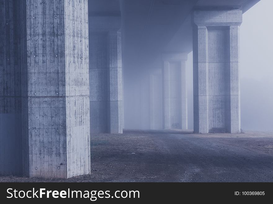 Early Rope Fog Motorway Bridge