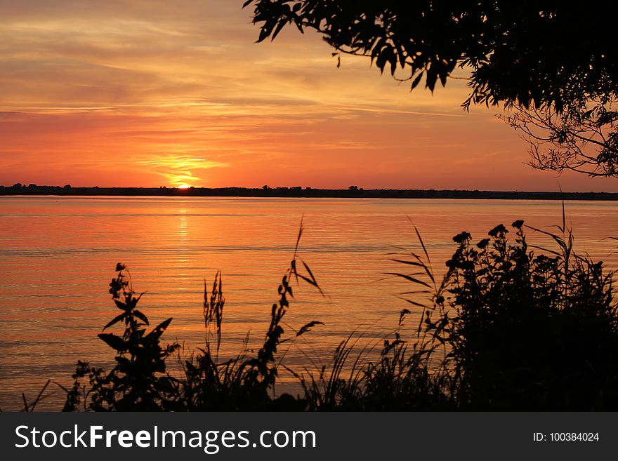 Sunset, Sky, Sunrise, Horizon