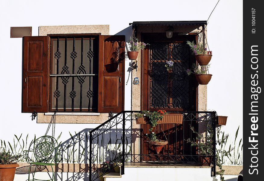 Front door of a house in Aivalik, Turkey. Front door of a house in Aivalik, Turkey