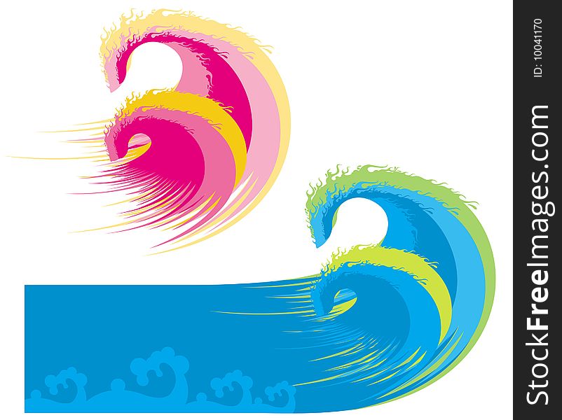Wave pattern design.created by Adove Illustrator cs.