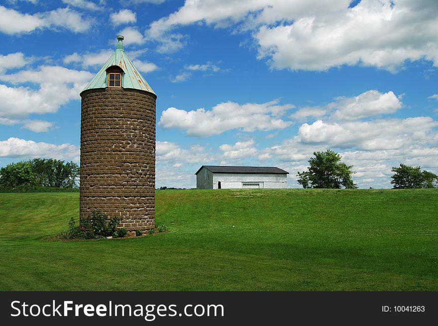 Ancient Silo And Barn