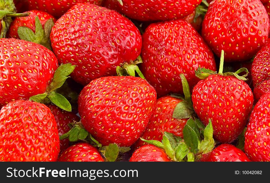 Fresh Ripe Strawberries Full Frame Background. Fresh Ripe Strawberries Full Frame Background