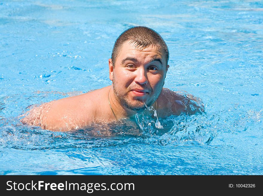 Big man in the pool