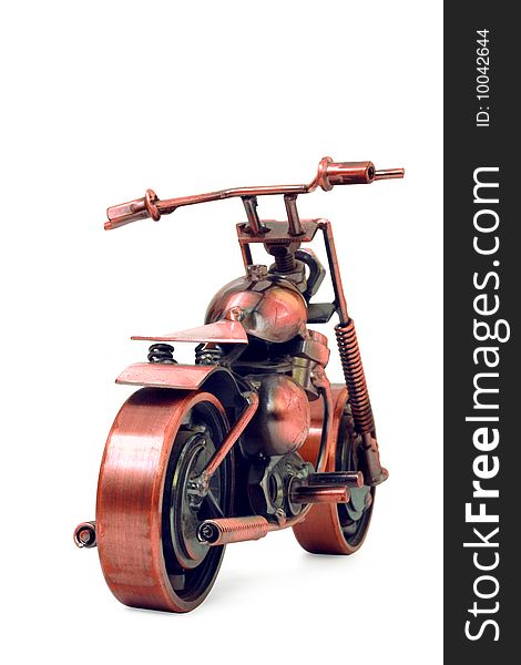 Bronze handmade model of motorcycle