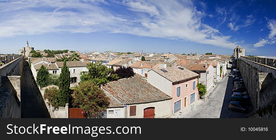A fortified city in France. A fortified city in France...