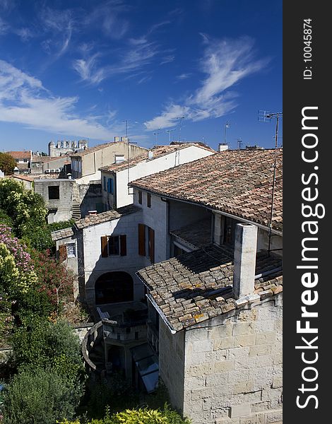 A fortified city in France. A fortified city in France...