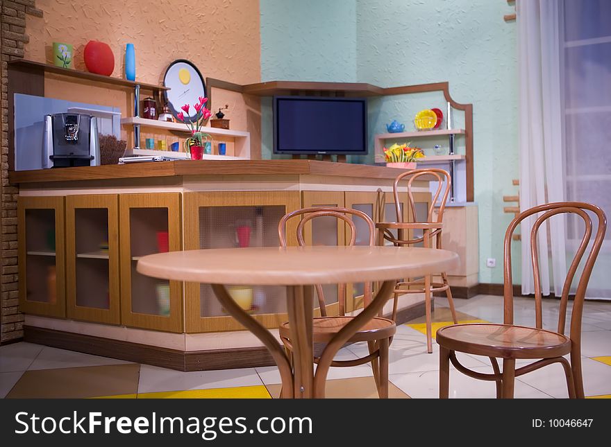 Classic bar counter interior