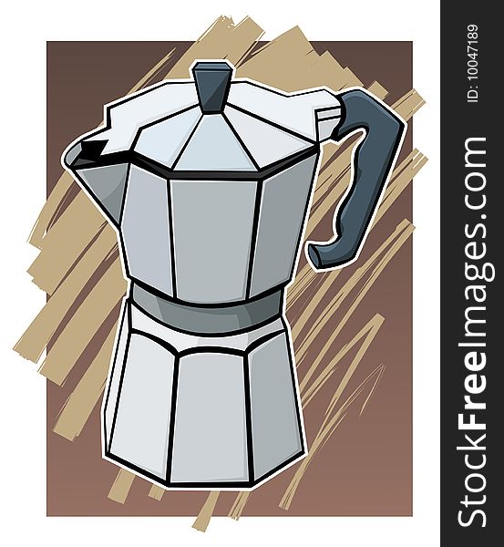 Coffee Pot - Color Illustration