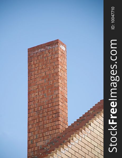 High chimney on a roof