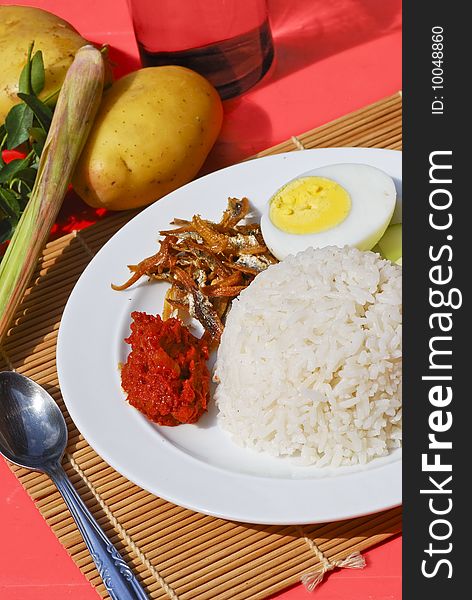 Asian Traditional Cuisine Coconut Milk Rice. Asian Traditional Cuisine Coconut Milk Rice