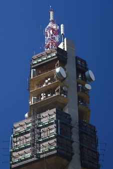Large Micowave Tower Royalty Free Stock Image Large Micowave Tower Royalty Free Stock Image