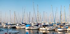 Series Of Panoramic Images From The Harbor With Ya Royalty Free Stock Image Series Of Panoramic Images From The Harbor With Ya Royalty Free Stock Image