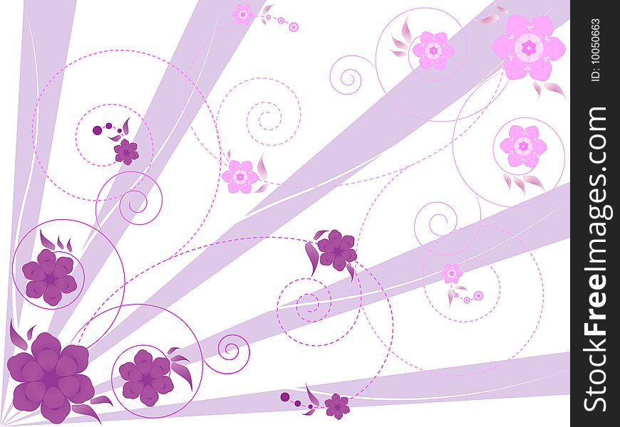 High quality violet floral background