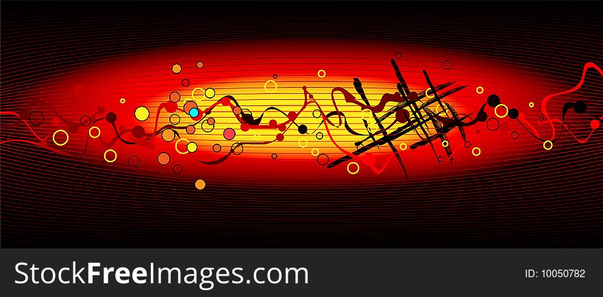 Abstract background with shapes and curves