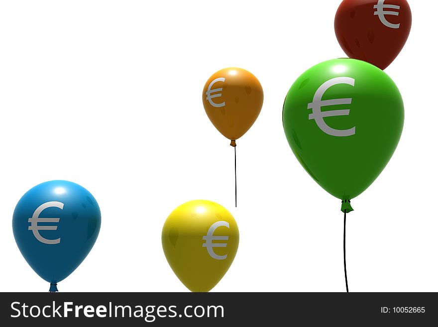 Balloons with euro symbol
