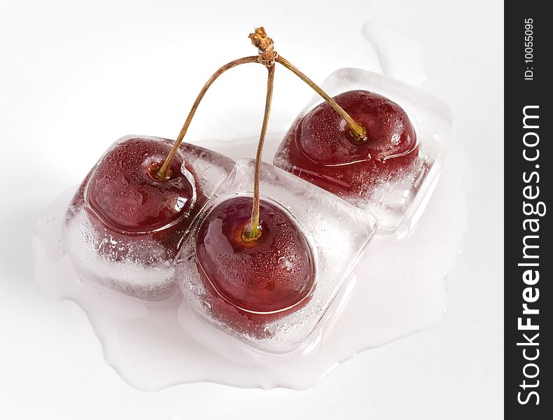 Iced cherries