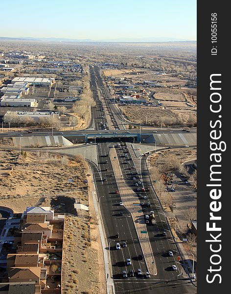 City view from above , image was taken in NM USA. City view from above , image was taken in NM USA