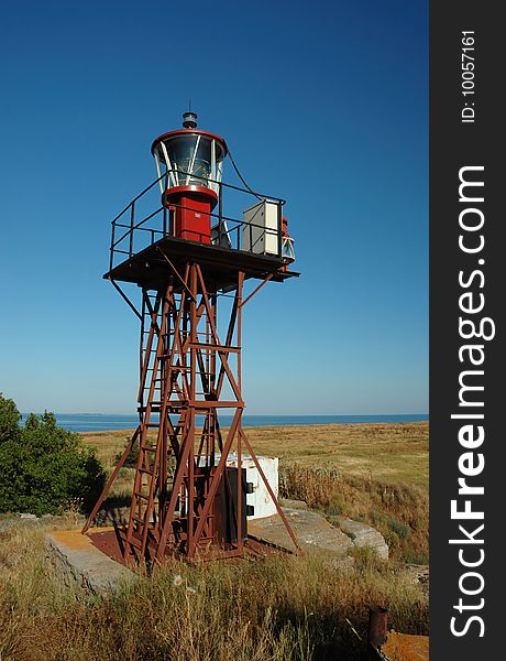 Lighthouse on the Berezan island,Black Sea,Ukraine. Lighthouse on the Berezan island,Black Sea,Ukraine