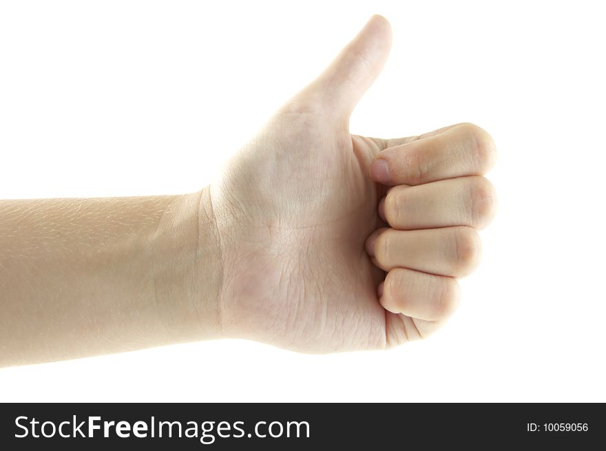 Women hand isolated on a white background