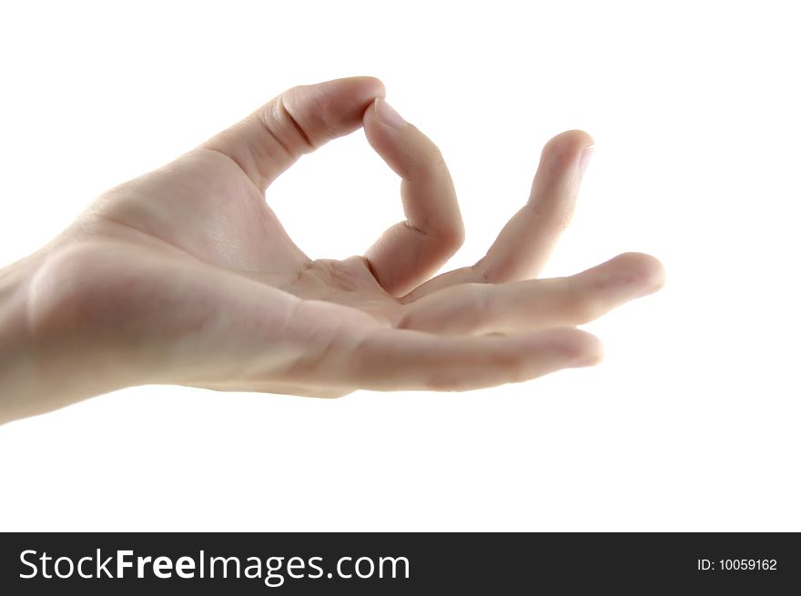 Women hand isolated on a white background