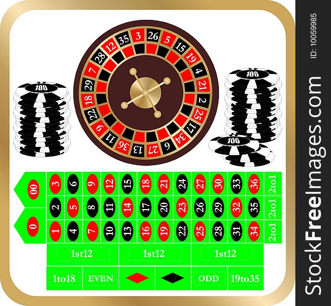 Casino design elements vector set. Casino design elements vector set