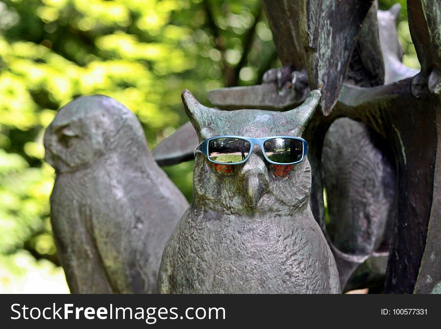 Tree, Beak, Bird, Sculpture