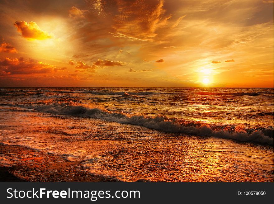 Horizon Afterglow Sky Sea Free Stock Images Photos Stockfreeimages Com
