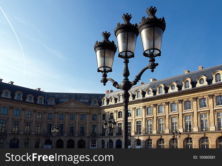 Famous square lanterns in Paris. Famous square lanterns in Paris