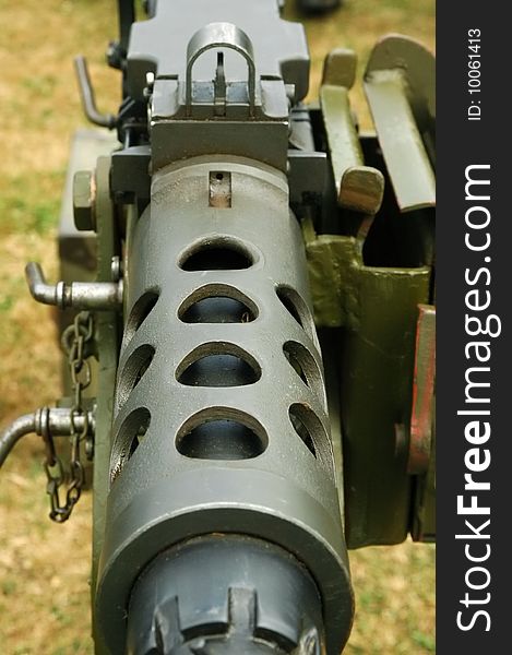 Looking down the barrel of a machine gun