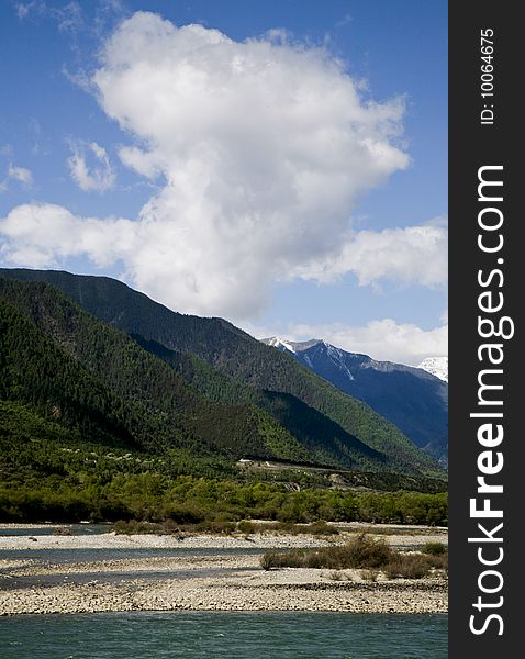 Beautiful landscape in tibet, china. Beautiful landscape in tibet, china