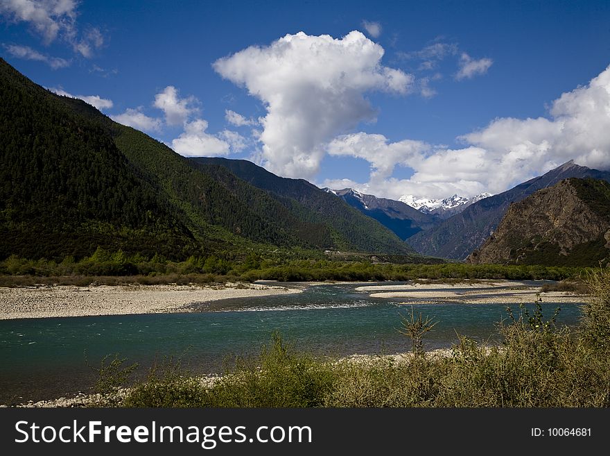 Beautiful landscape in tibet, china. Beautiful landscape in tibet, china