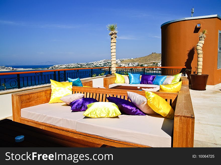 Lounge area in Turkish hotel