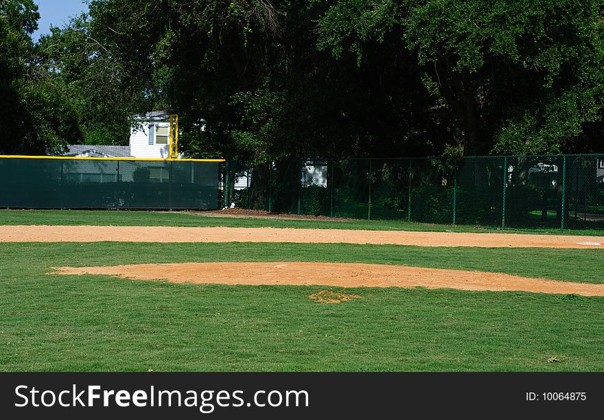 Looking at Empty Baseball Field