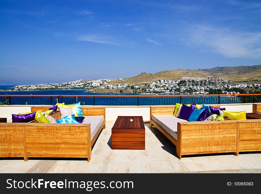 Lounge area in Turkish hotel