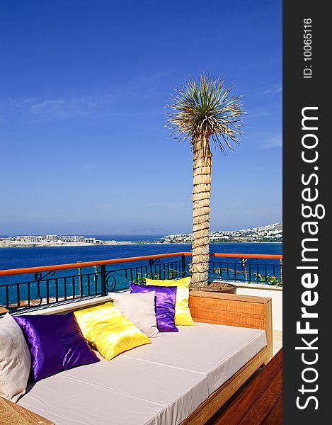 Lounge area in Turkish hotel