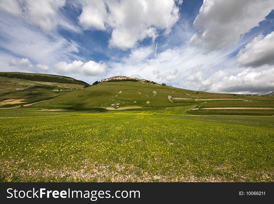 Photo of umbria landscape in the summer season