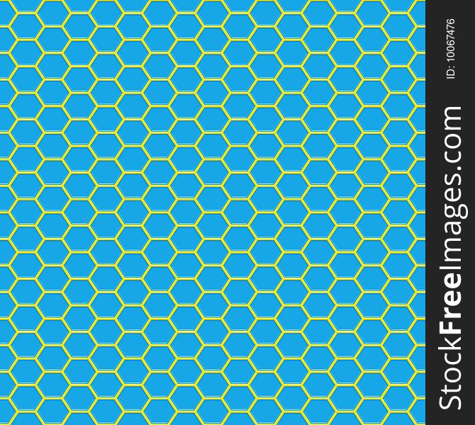 Seamless 3d texture of yellow geometric shapes on blue. Seamless 3d texture of yellow geometric shapes on blue