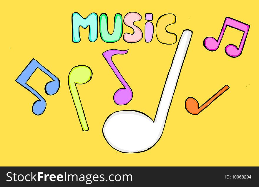 An illustration of a simple background about Music