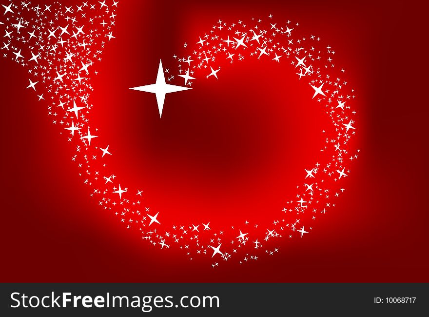 Red background with stars. This image is a vector illustration and can be scaled to any size without loss of resolution