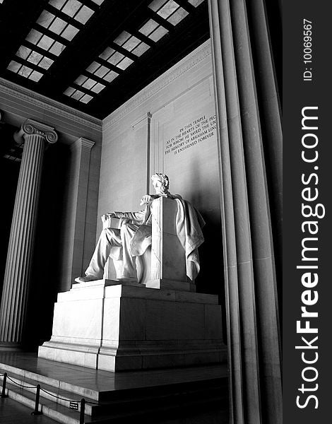 Inside of the Lincoln Memorial. Inside of the Lincoln Memorial