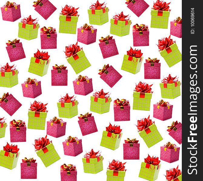 Red and Green gifts background