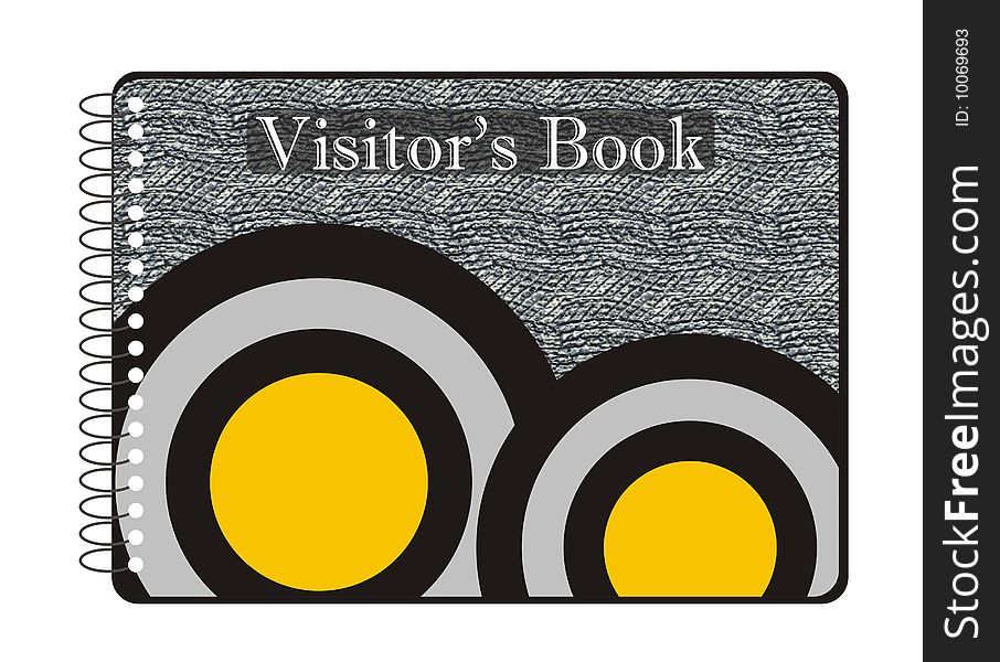 Illustration of visitor's book isolated on white background.