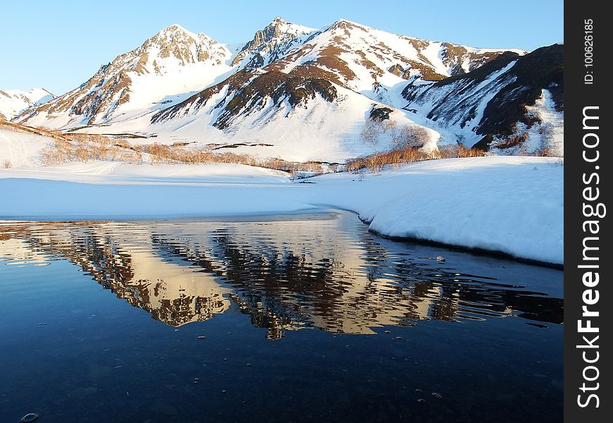 Reflection, Mountainous Landforms, Mountain, Wilderness